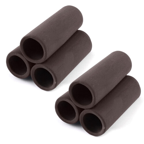 6 Pcs Brown Ceramic Shelters - Shrimp , Breeding Tube, Hiding Cave