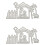 2X Cutting Dies Stencil Template Scrapbooking Embossing Machine Embossing Stencil Stencils, for Sizzix  Shot (G) 1