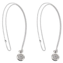 2X Men Women Pocket Watch Quartz Silver Alloy Pendant Necklace Pocket Deco