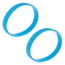 2X Fashion Silicone Rubber Elasticity Wristband Wrist Band Cuff Bracelet Bangle Sky