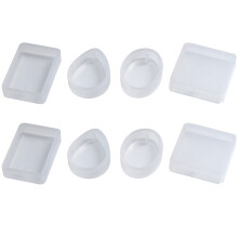 30 Pack Silicone Resin Pendant Mould Jewellery Molds with Hanging Hole for Diy Jewelry Making 5 Shapes