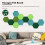 25Pcs Hexagon  Board Hexagonal  Wall Sticker Multifunction 3D Decorative Home Message Board Green Series 1