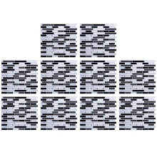 10X 3D Wall Stickers Brick Wallpaper Tile for Kitchen Bathroom Backsplash Anti-Tile Home Decor 28X23.5cm