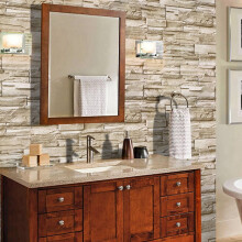 2pcs 6M Vinyl 3D Brick Rock Sticker Paper Self Adhesive Wallpaper Furniture Wall Stickers