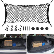 Rear Cargo Net, 35-48 inch Envelope Style Cargo Trunk Net Tailgate Storage Organizer Elastic Adjustable for Cars SUV