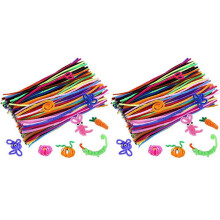 400 Pcs Random Colors Pipe Cleaners Chenille Stem 6mmx12 Inch for DIY Art Crafts Decorations