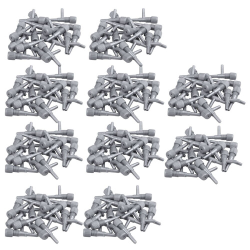 Aquarium Fish Oxygen Air  Tubing Flow Control Valve 200 Pcs Gray 1