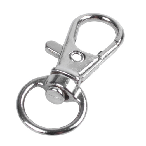 30Pcs Metal Clasp Swivel Trigger Clips Snap Hooks Key Ring Bags DIY  Silver 1