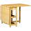 Bamboo Folding Dining Table with Two Sides and Shelves 1