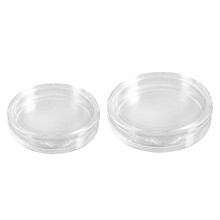 20 Pcs Small Round Transparent Plastic Coin Capsules Box, 10 Pcs 20mm & 10 Pcs 27mm
