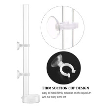 35cm Acrylic Shrimp Feeder Tube Feeding Dish Bowls for Fish Tank Aquarium Shrimp Fish, with 2 Suction Cups
