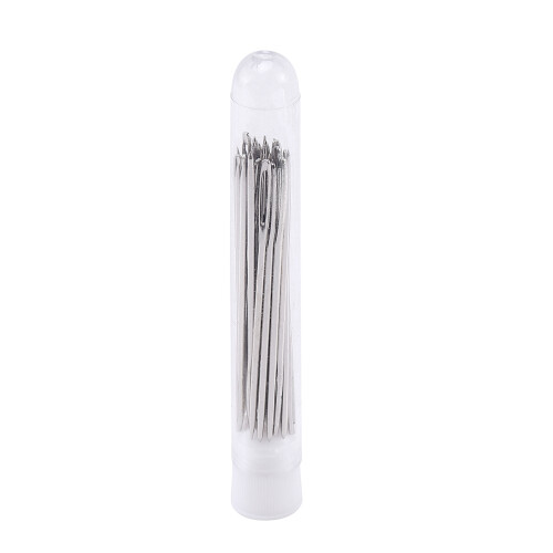 60Pcs 5.2 cm Large-Eye Stitching Needles Hand Sewing Needles for Leather Projects with Clear Bottle 1