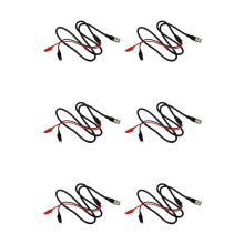 6X P1011 BNC Q9 Male Double Dot Crocodile Oscilloscope Lead Test Probes Cable 1M