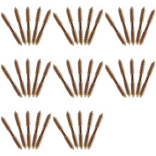 M8 X 70mm Double Ended Wood to Wood Furniture Fixing Dowel Screw 40Pcs