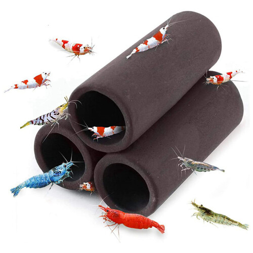 6 Pcs Brown Ceramic Shelters - Shrimp , Breeding Tube, Hiding Cave 2