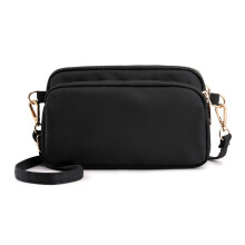 Nylon Umhängetasche für Damen, leicht & wasserdicht Black