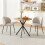 Round Kitchen Table Compact Design Oak Black 3