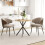 Round Kitchen Table Compact Design Oak Black 4