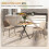 Round Kitchen Table Compact Design Oak Black 7