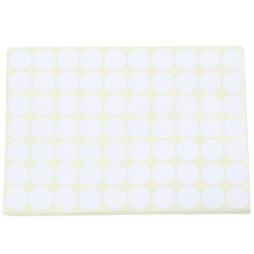 19mm Circles Round Code Stickers Self Adhesive Sticky Labels White