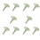 Pacote com 10 Mini Funis - Pequenos Funis de Plástico para Óleos Essenciais, Perfumes e Líquidos Green 1