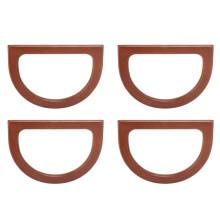 4 StüCk D-FöRmige Holz Handtaschen Griffe, Holz Ersatz Griffe für DIY Taschen Handtaschen Handtaschen Beutel Kupplung Herstellung ()
