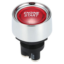 Motor Taste Auto 12V 24V Rot Auto Start Motor Taste Licht Schalter Taste Start ZüNd Schalter für Racing-Rot
