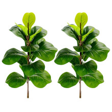 KüNstliche Pflanzen Geigen Blatt Feige Faux Ficus Lyrata Baum GefäLschte GrüNe BüSche GrüN für Garten Veranda Fenster Box Dekor