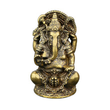 Lord Ganesha Buddhistische Statue Elefant Gott Skulpturen Ganesha Figuren Messing Hausgarten Buddha Dekoration Modell Geschenk