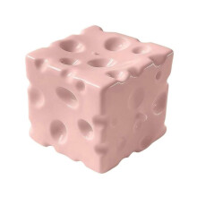 (A) Rosa ost-stressball – sakte tilbakeslag – for sensorisk lek