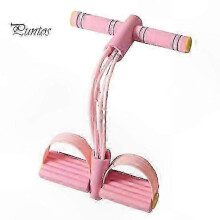 (pink) Ensemble de bandes de résistance multifonctions avec 6 tubes pour le yoga, les étirements et les entraînements à domicile.