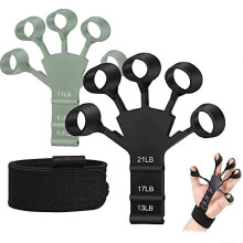 (1Pcs Black, Fingerless Style) 6 motståndsnivåer gitarr fingerstyrketränare handterapienhet