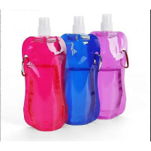 (3pcs) 3 stk. sammenleggbare gjenbrukbare vannflasker med klips for sport, fotturer og reiser