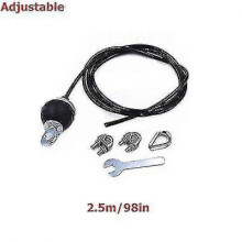 (Adjustable-2.5M) 2m-5m Heavy Duty Steel Wire Rope Replacement Parts Home Gym Cable Pulley 5mm In Stock