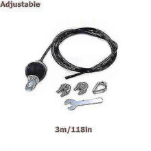 (Adjustable-3M) Cavo in acciaio resistente da 2 m a 5 m, fune di ricambio per pulegge da palestra domestica, diametro 5 mm JV