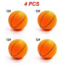 (Style A 4pcs) 1/2/4PCS 12/20cm PVC Kids Mini Inflatable Basketballs No Pump Indoor Sports Toys Sensory