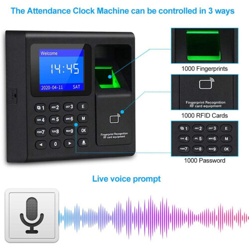 Biometric RFID Access Control System RFID Keypad USB Fingerprint System Electronic  Clock Attendance Machine