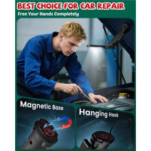 Mens Valentines Day Tool Gifts for Boyfriend Husband, Rechargeable LED Work Light BBQ Grill with Magnetic Base Hook