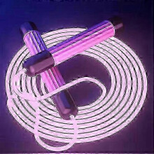 (Pink) Corde à sauter LED avec lumières réglables pour le sport et le fitness