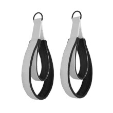 (White) par dubbla ringar yoga pilates rem fitnessutrustning för gym svart