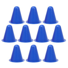 (Blue) 10 Pack Plastic Skate Marker Cones for Roller Skating Practice Blue