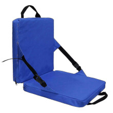 (blue) Siège de stade à coussin rembourré large avec soutien dorsal pour gradins