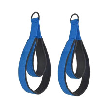 (Blue) paio di anelli doppi per yoga, pilates, fitness e palestra, colore nero.