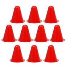 (Red) 10 Pack Plastic Skate Marker Cones for Roller Skating Practice Blue