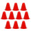 (Red) 10 Pack Plastic Skate Marker Cones for Roller Skating Practice Blue 1