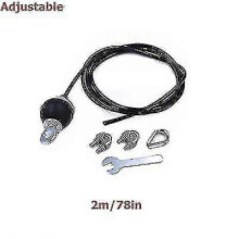 (Adjustable-2M) Câble de musculation robuste en acier de 2 à 5 m, pièces de rechange pour poulie de salle de sport à domicile, 5 mm - Yvan