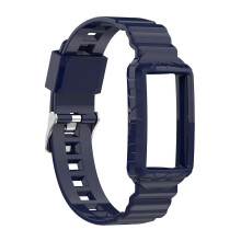 (Navy Blue) Silikon-Armband von One Body Armor für Fitbit Charge 4 SE