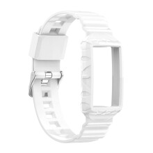 (White) Silikon-Armband von One Body Armor für Fitbit Charge 4 SE