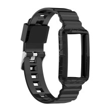 (Black) Silikon-Armband von One Body Armor für Fitbit Charge 4 SE