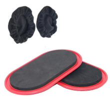 (Blue) Disques de glisse pour exercices, double face, forme ovale, pour sols sportifs et gainage.